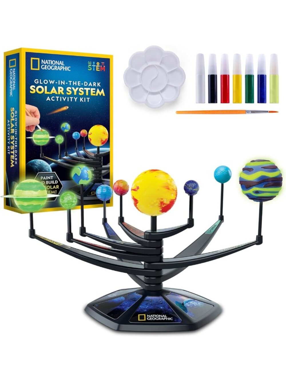 Glow-in-the-Dark Solar System Model Kit for Kids - 3D Planetary STEM Project